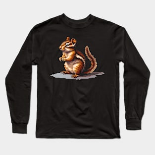 Pixel Chipmunk Long Sleeve T-Shirt